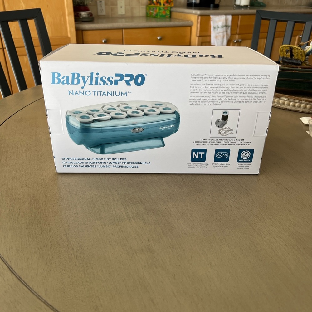 BaBylissPRO Nano Titanium Hot Rollers - Teal & Ivory - Picture 9 of 11